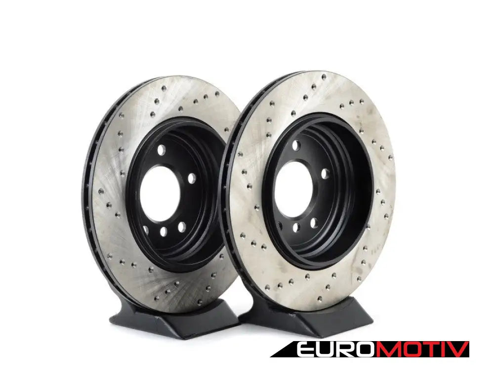 Cross-Drilled Brake Rotors - Rear