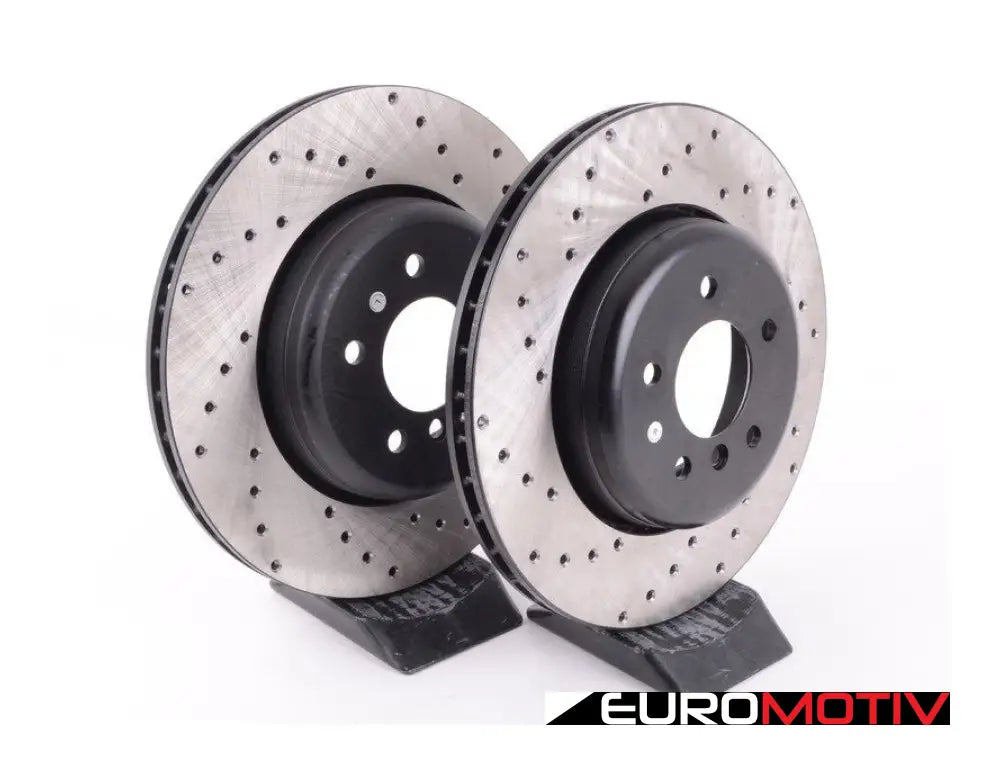 Cross-Drilled Brake Rotors - Rear