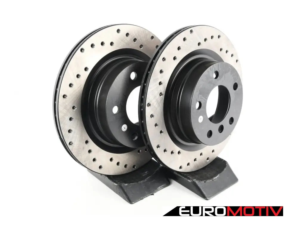 Cross-Drilled Brake Rotors - Rear