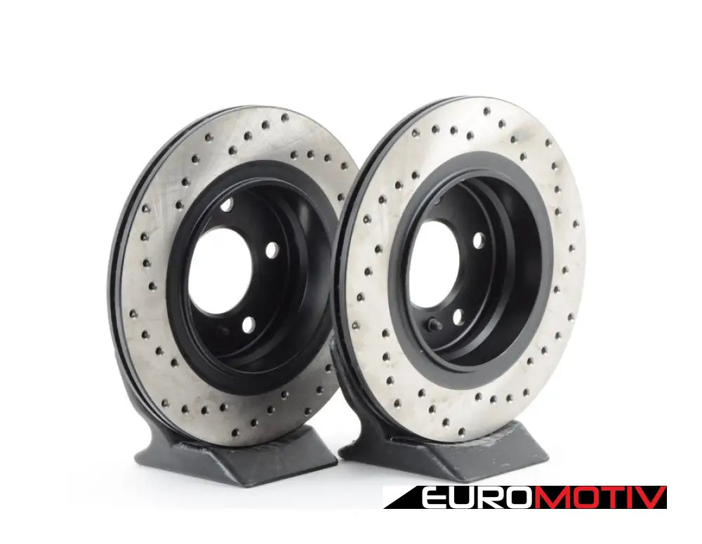 Cross-Drilled Brake Rotors - Rear