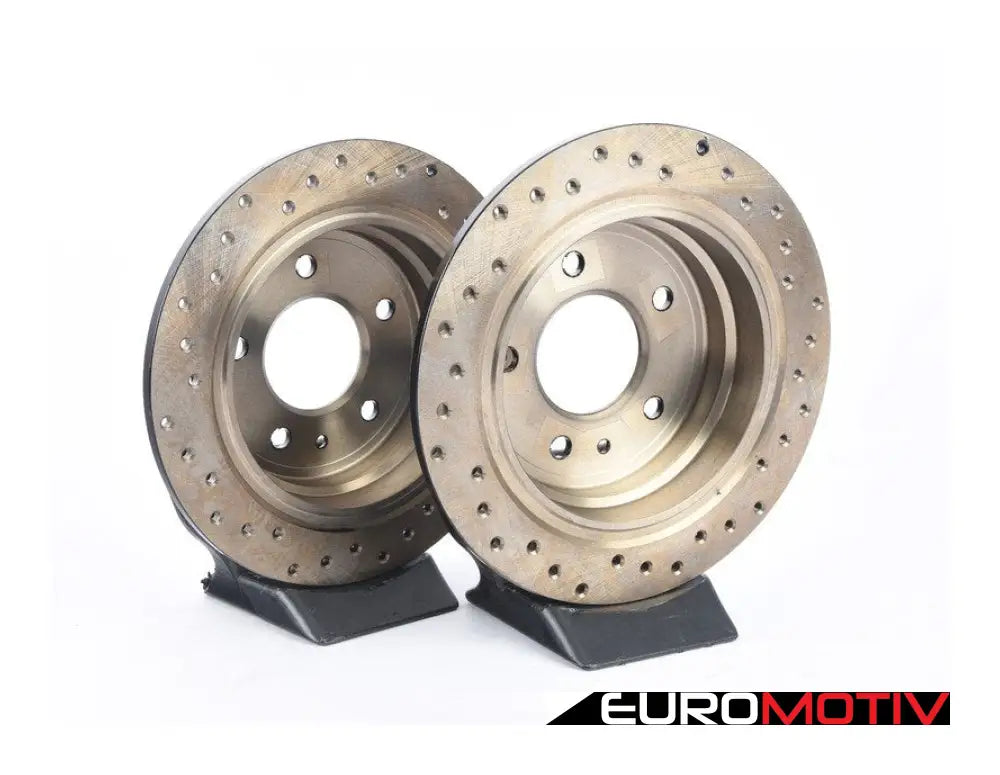 Cross-Drilled Brake Rotors - Rear