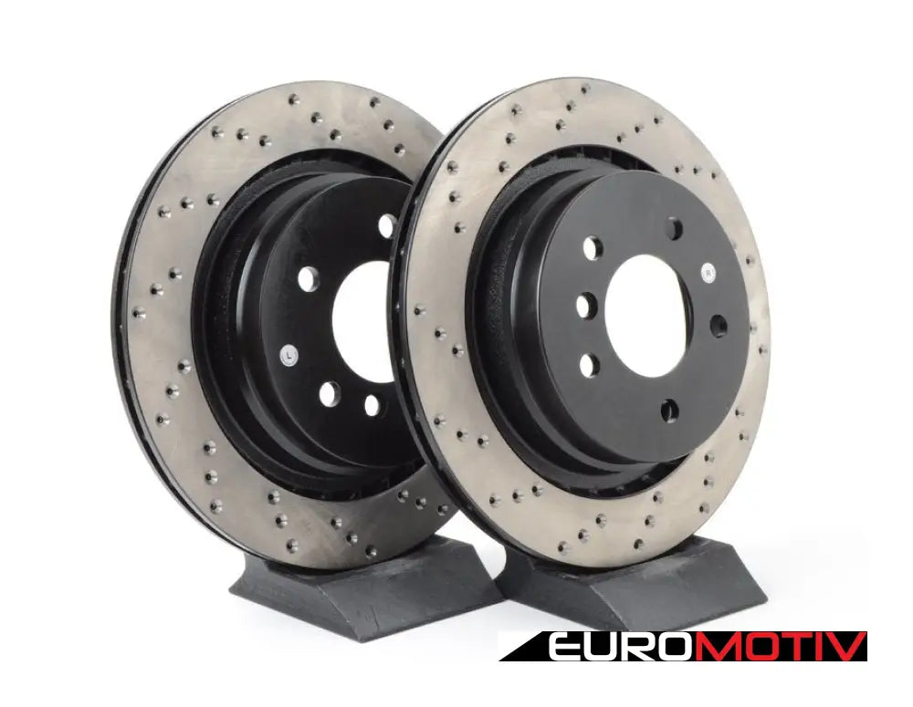 Cross-Drilled Brake Rotors - Rear