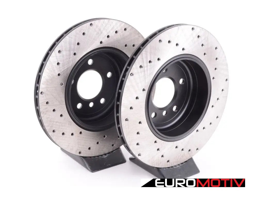 Cross-Drilled Brake Rotors - Rear