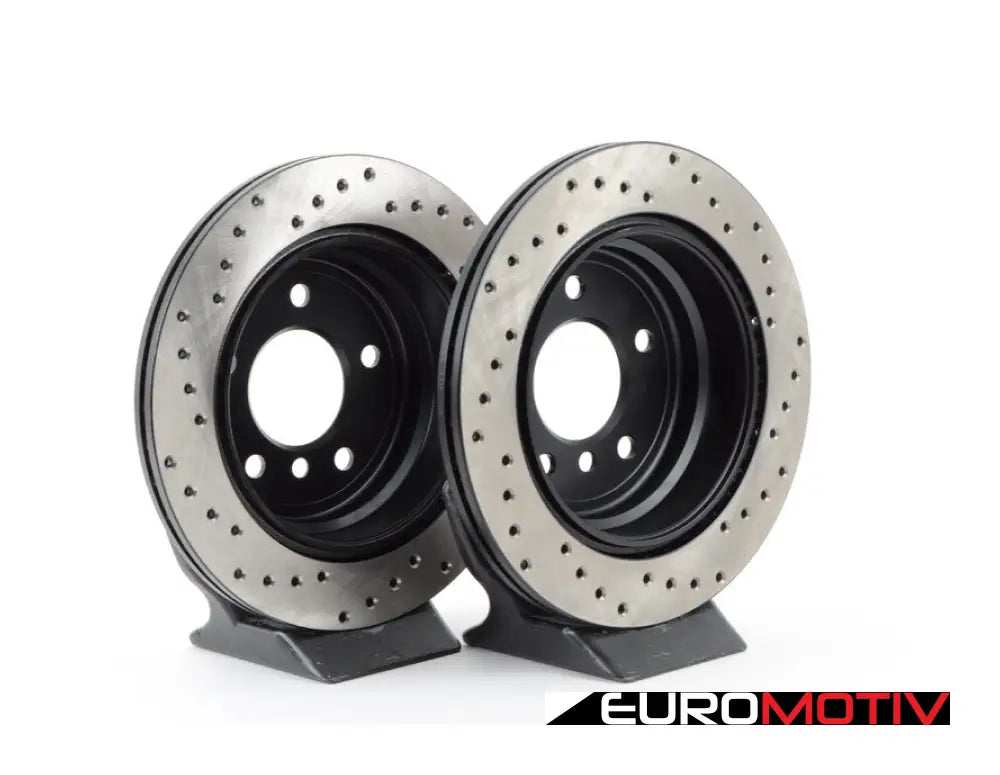 Cross-Drilled Brake Rotors - Rear