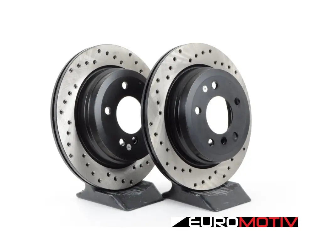 Cross-Drilled Brake Rotors - Rear