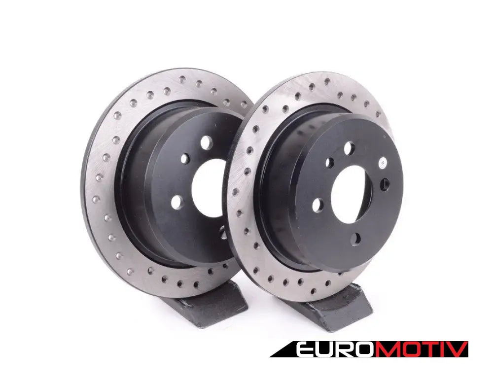 Cross-Drilled Brake Rotors - Rear