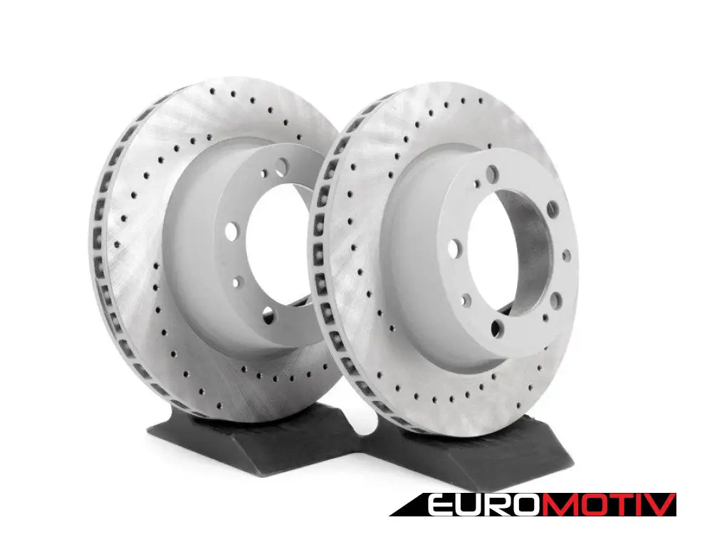 Cross-Drilled Front Brake Rotors - Pair 11.73’ (298Mm)