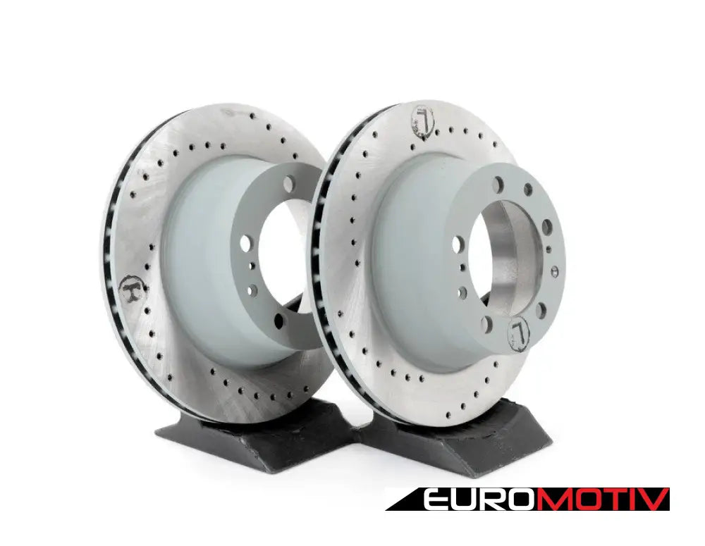 Cross-Drilled Rear Brake Rotors - Pair 11.77’ (299Mm)