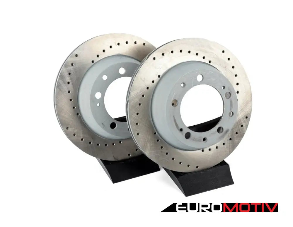 Cross-Drilled Rear Brake Rotors - Pair 11.77’ (299Mm)