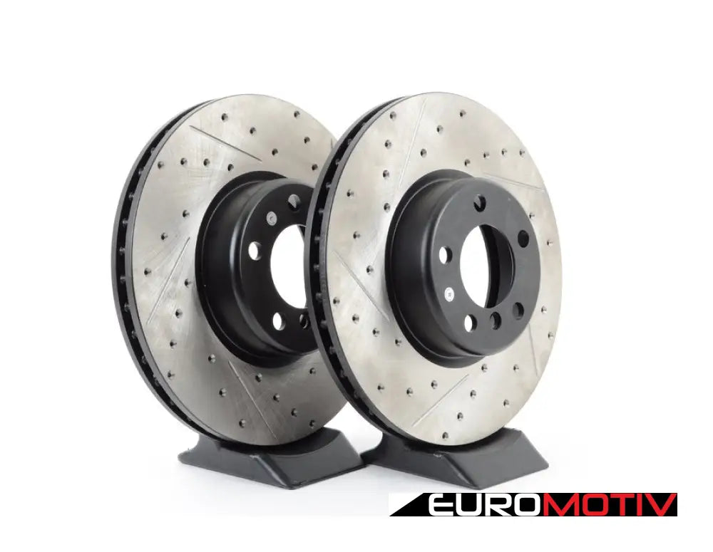 Cross-Drilled & Slotted Brake Rotors - Rear (330X20Mm)