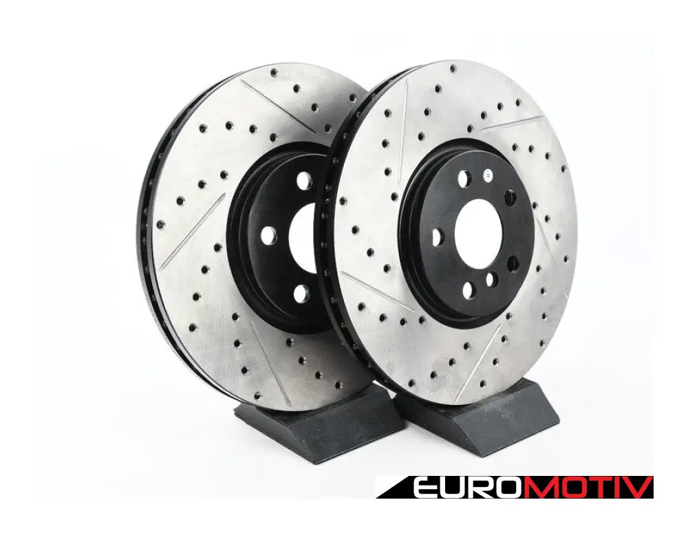 Cross Drilled & Slotted Front Jcw Rotors - Pair 13.189’ (335X30)