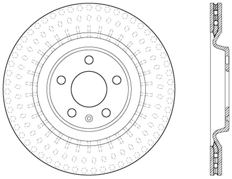 StopTech Power Slot 12-13 Audi A6 Quattro/11-12 A7 Quattro / 10-13 S4 Rear Right Slotted Rotor