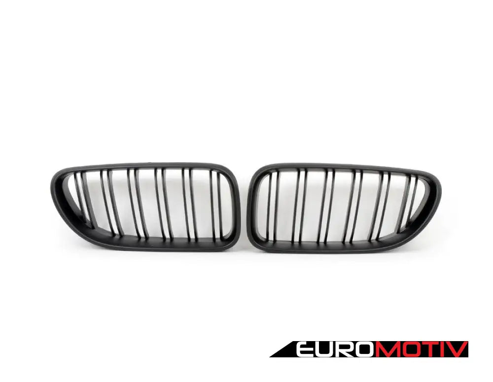 Dual Slats Blackout Grille Set - Matte Black