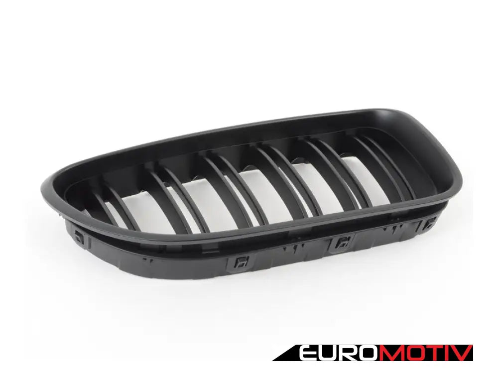 Dual Slats Blackout Grille Set - Matte Black