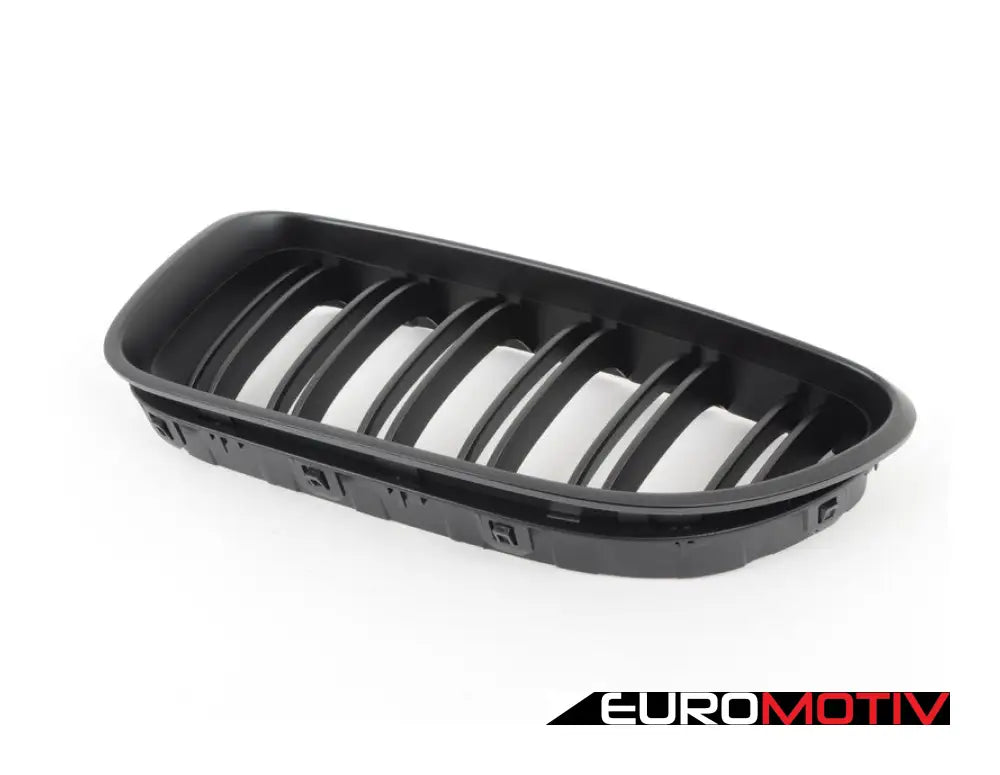 Dual Slats Blackout Grille Set - Matte Black