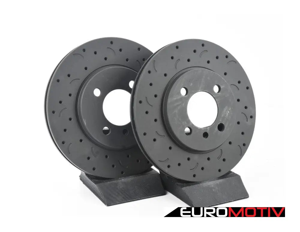 E30 Front Talon Cross Drilled & Slotted Brake Rotors - Pair (260X22)