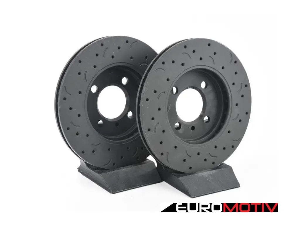 E30 Front Talon Cross Drilled & Slotted Brake Rotors - Pair (260X22)