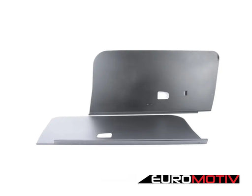 E36 Coupe Door Panels Mirror Switch Cut Out - Blue Pull Strap