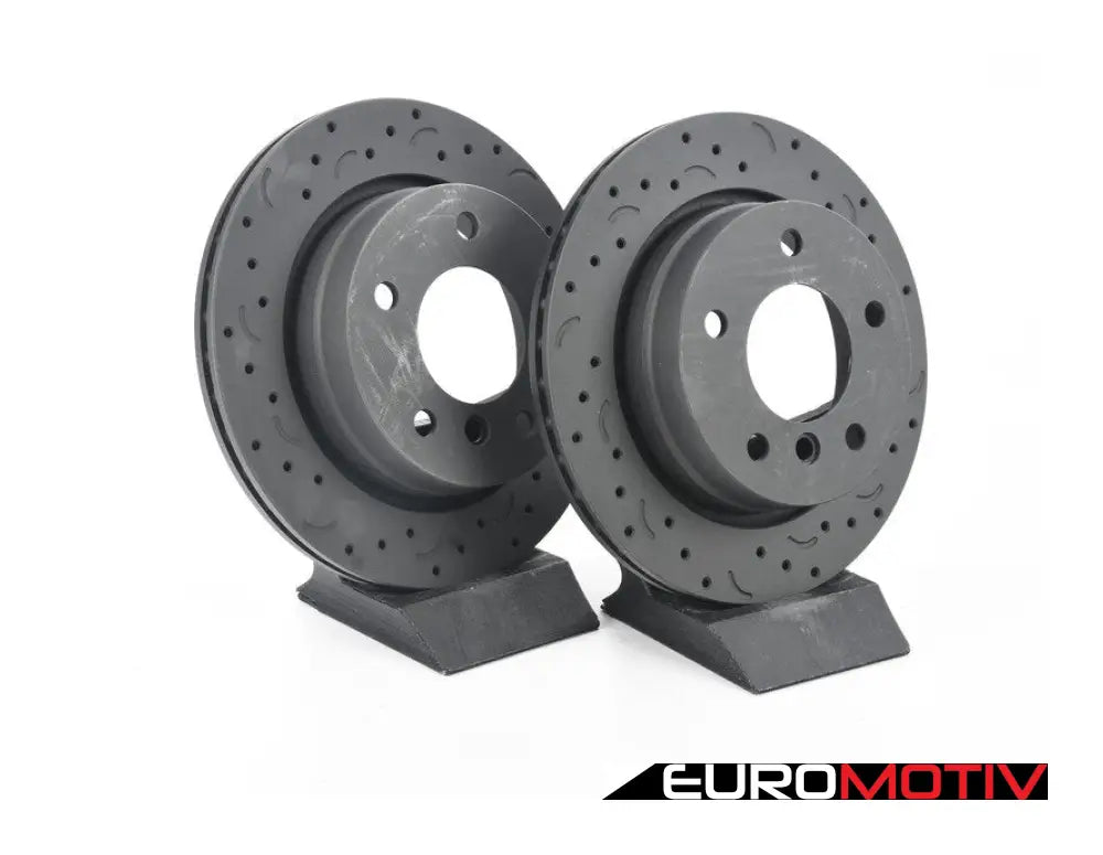 E36 Rear Talon Cross Drilled & Slotted Brake Rotors - Pair (280X10)