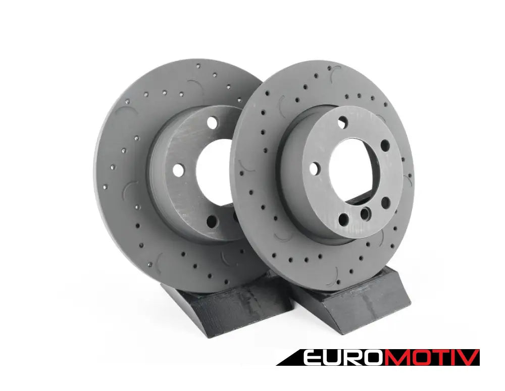 E36 Z3 Front Talon Cross Drilled & Slotted Brake Rotors - Pair (286X12)