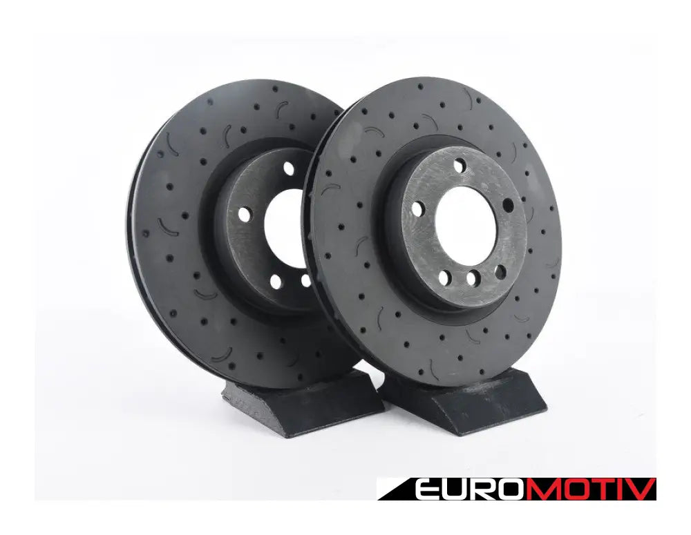 E36 Z3 Front Talon Cross Drilled & Slotted Brake Rotors - Pair (315X28)