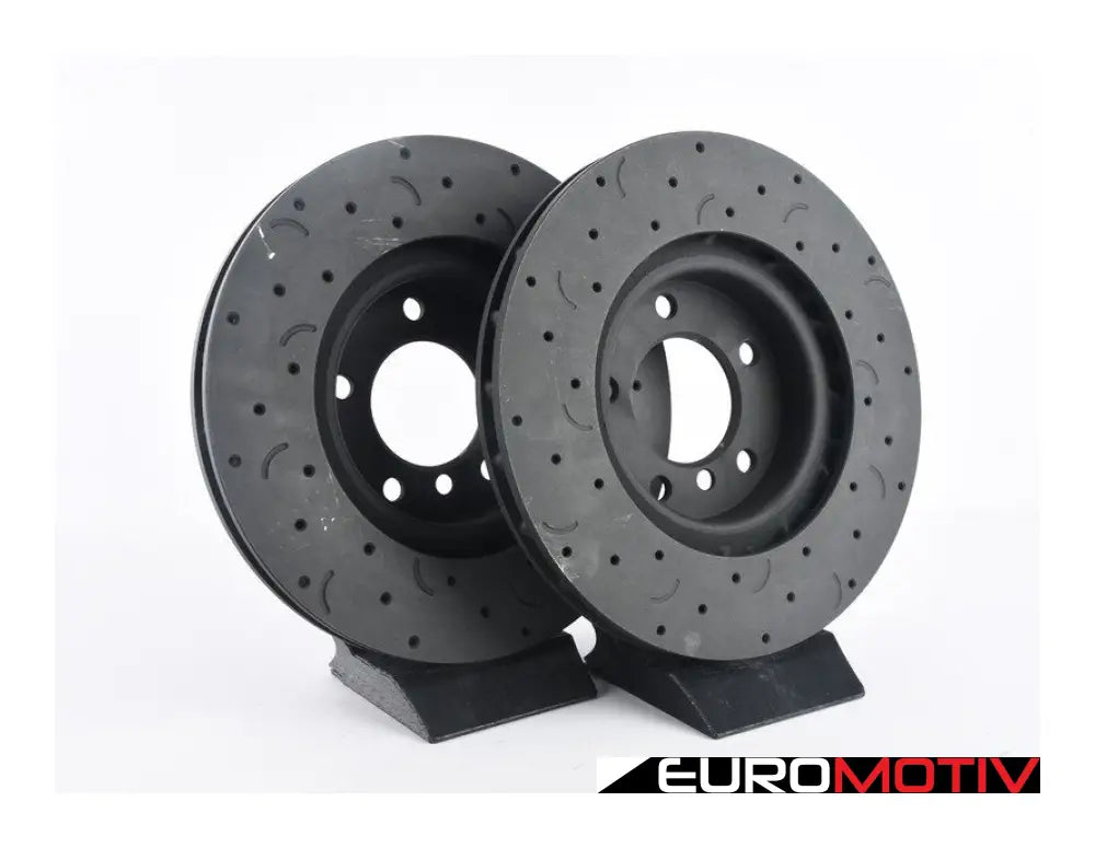 E36 Z3 Front Talon Cross Drilled & Slotted Brake Rotors - Pair (315X28)