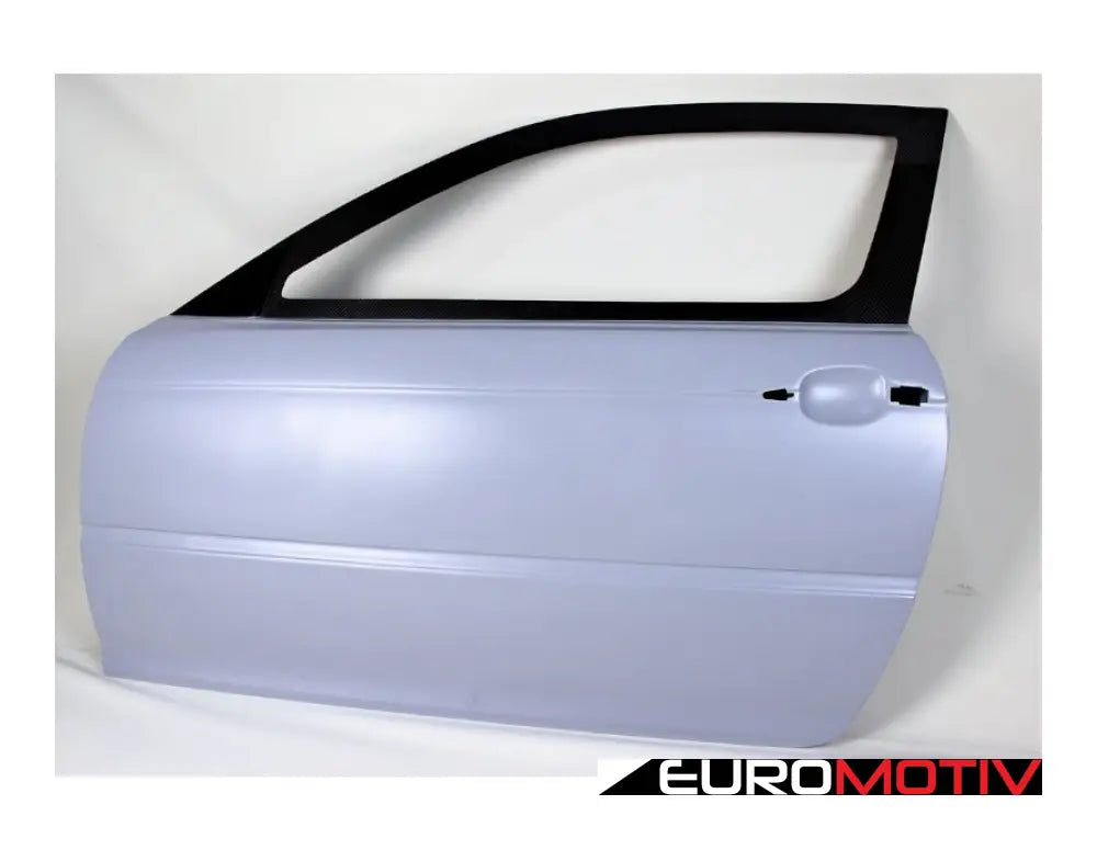 E46 Coupe Cf Race Door With Frame (Pair) - Gloss Interior & Primed Exterior Finish