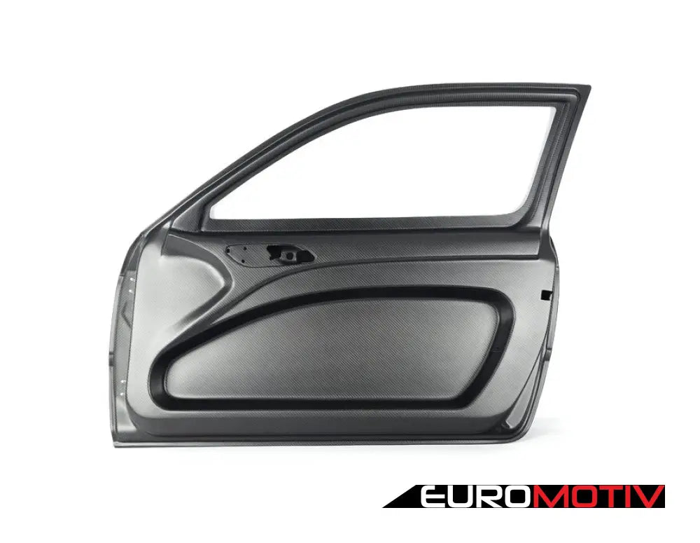 E46 Coupe Cf Race Door With Frame (Pair) - Matte Interior & Varnish Exterior Finish