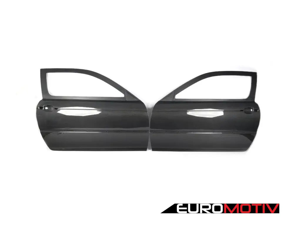 E46 Coupe Cf Race Door With Frame (Pair) - Matte Interior & Varnish Exterior Finish