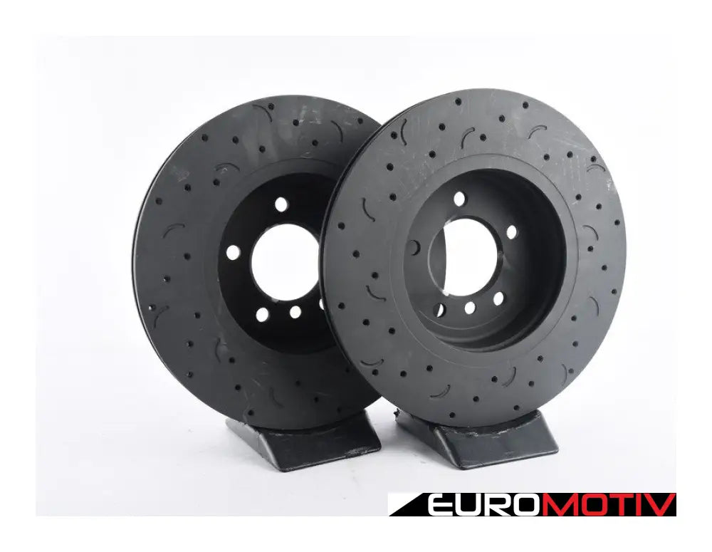 E46 Z4 Front Talon Cross Drilled & Slotted Brake Rotors - Pair (325X25)