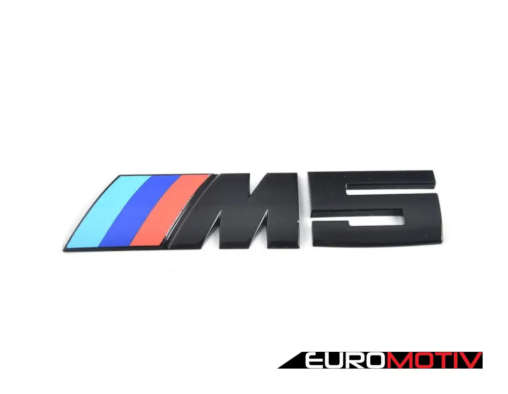 E60 M5 Painted Trunk Emblem - Gloss Black