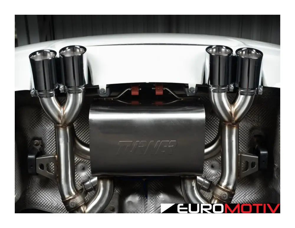 E90 E92 M3 Turner Motorsport Stainless Steel Valved Axle Back Exhaust - Polished Tips