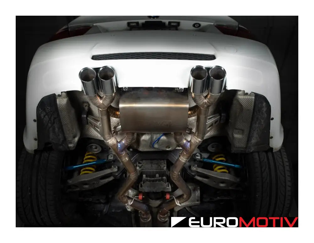 E90 E92 M3 Turner Motorsport Titanium Valved Axle Back Exhaust - Brushed Tips