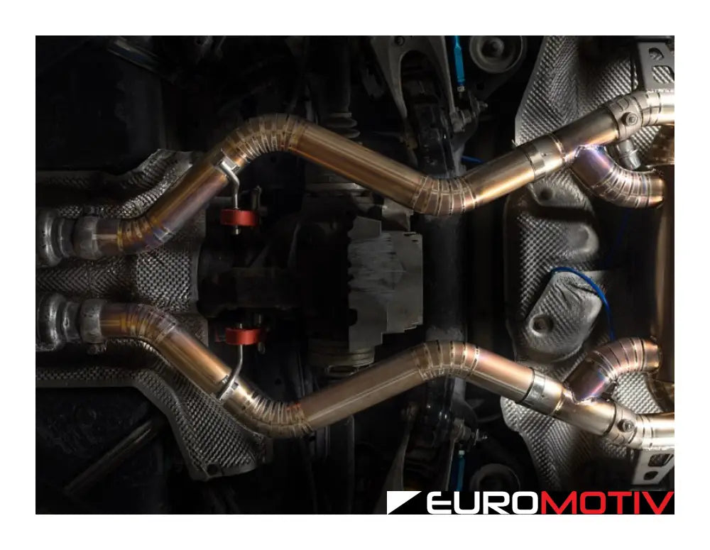 E90 E92 M3 Turner Motorsport Titanium Valved Axle Back Exhaust - Brushed Tips