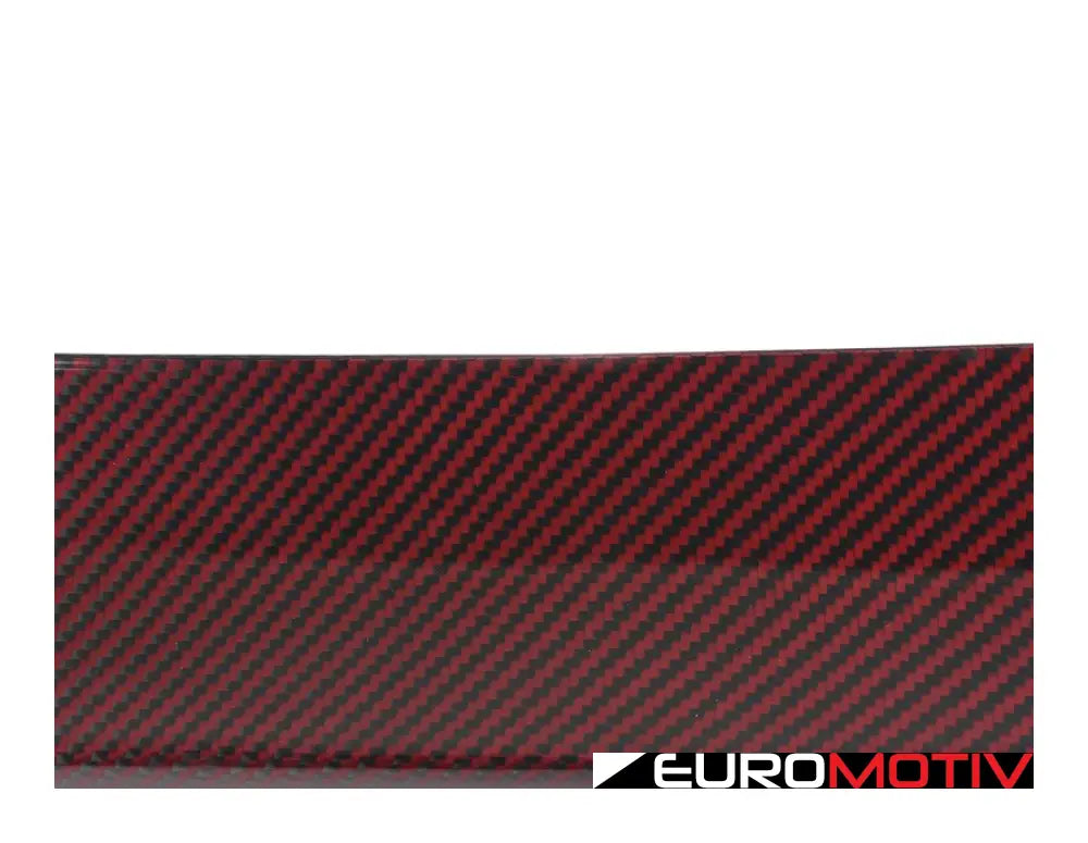 E92 Turner Motorsport Carbon Fiber High Kick Rear Lip Spoiler - Red Kevlar & Black