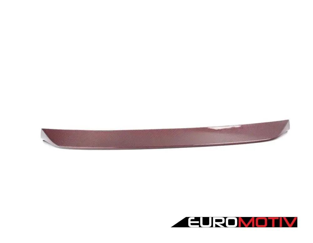 E92 Turner Motorsport Carbon Fiber High Kick Rear Lip Spoiler - Red Kevlar & Black