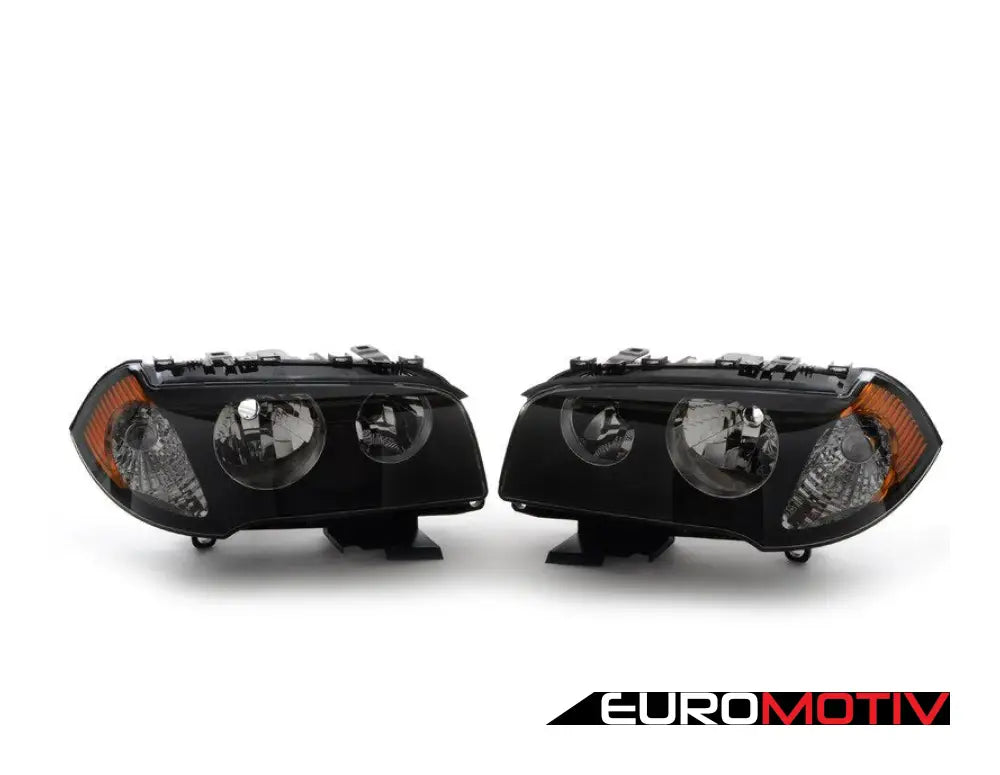 European Halogen Headlights Set - Amber Indicator