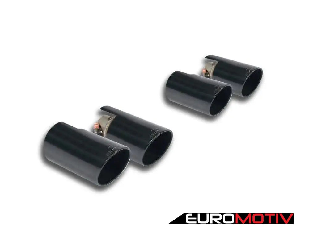 Exhaust Tips - 90Mm Black Stainless