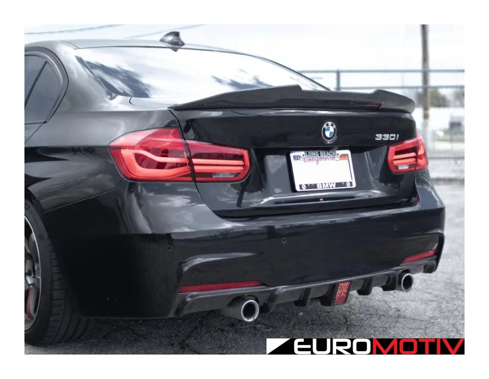 F1 Style Carbon Fiber Diffuser With Brake Light - F30