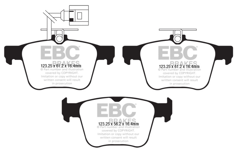 EBC 2018 Audi TT Quattro Yellowstuff Rear Brake Pads