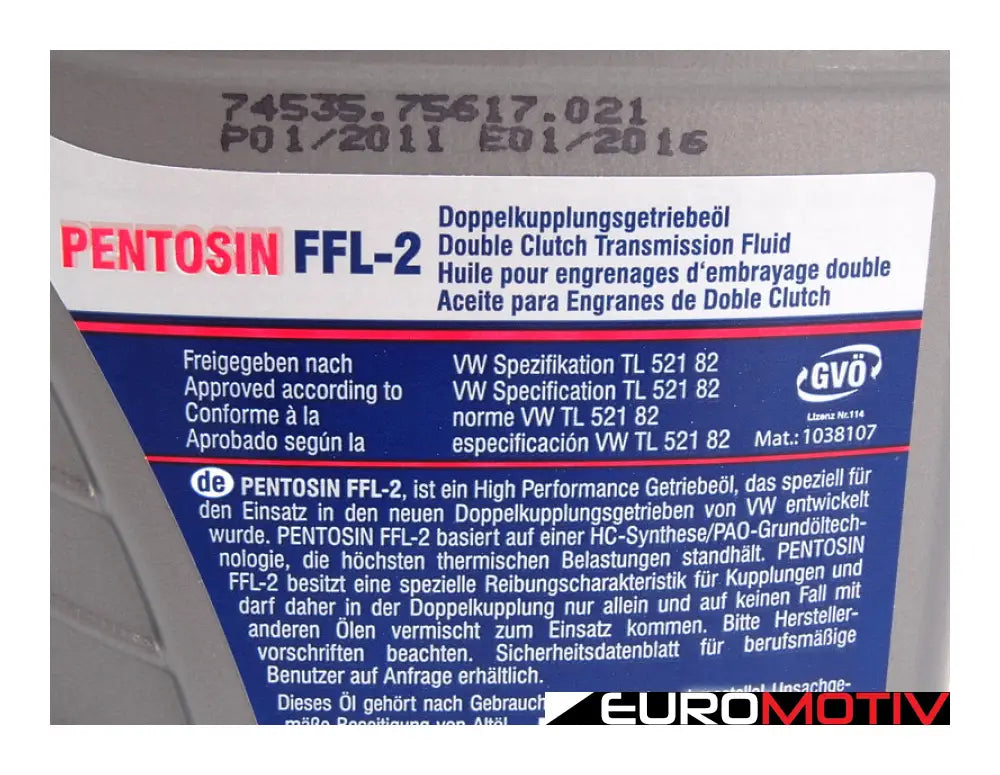 Ffl-2 Dsg Transmission Oil - 1 Liter (No Longer Available)