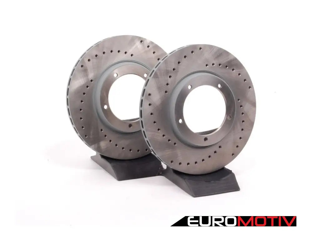 Front Cross-Drilled Brake Rotors - Pair 11.12’ (282.5Mm)