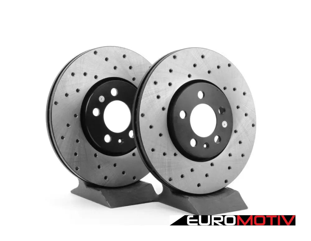 Front Cross Drilled Rotors - Pair (288X25)