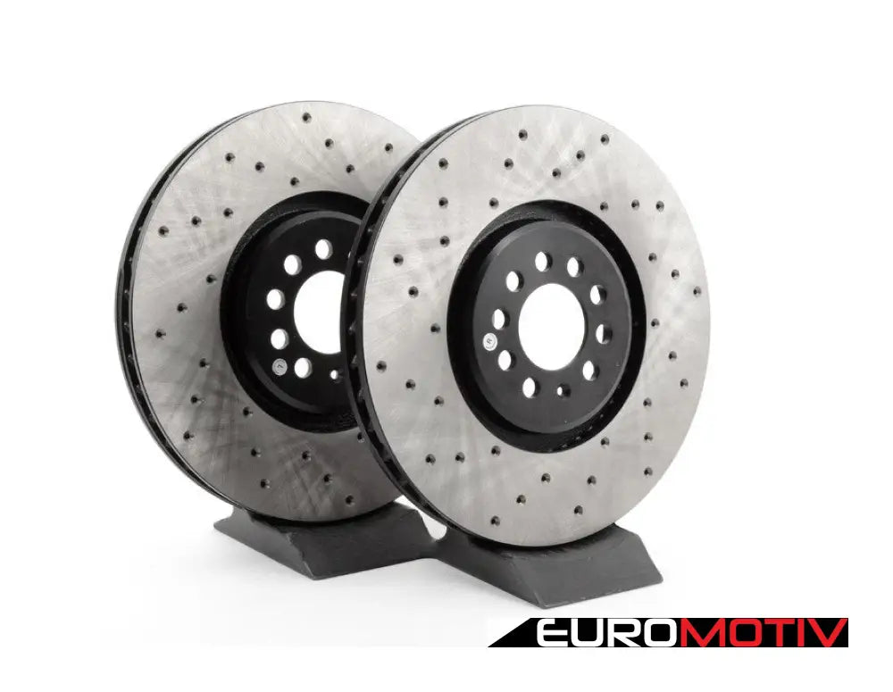 Front Cross Drilled Rotors - Pair (334X32)