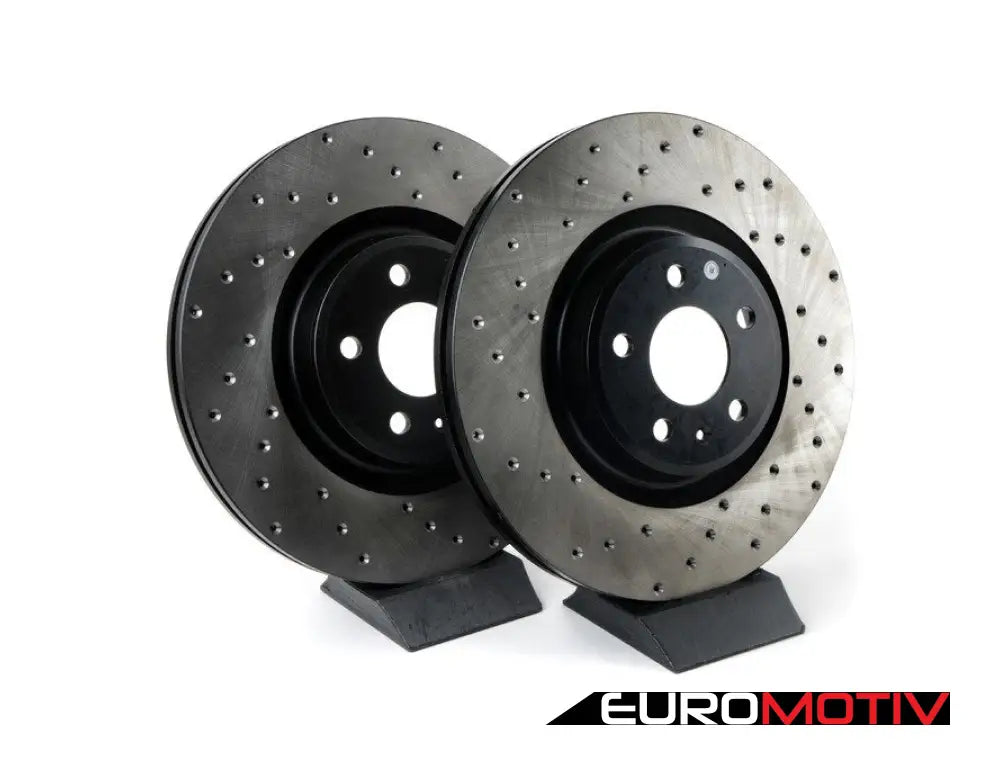 Front Drilled Brake Rotors - Pair (345X30)