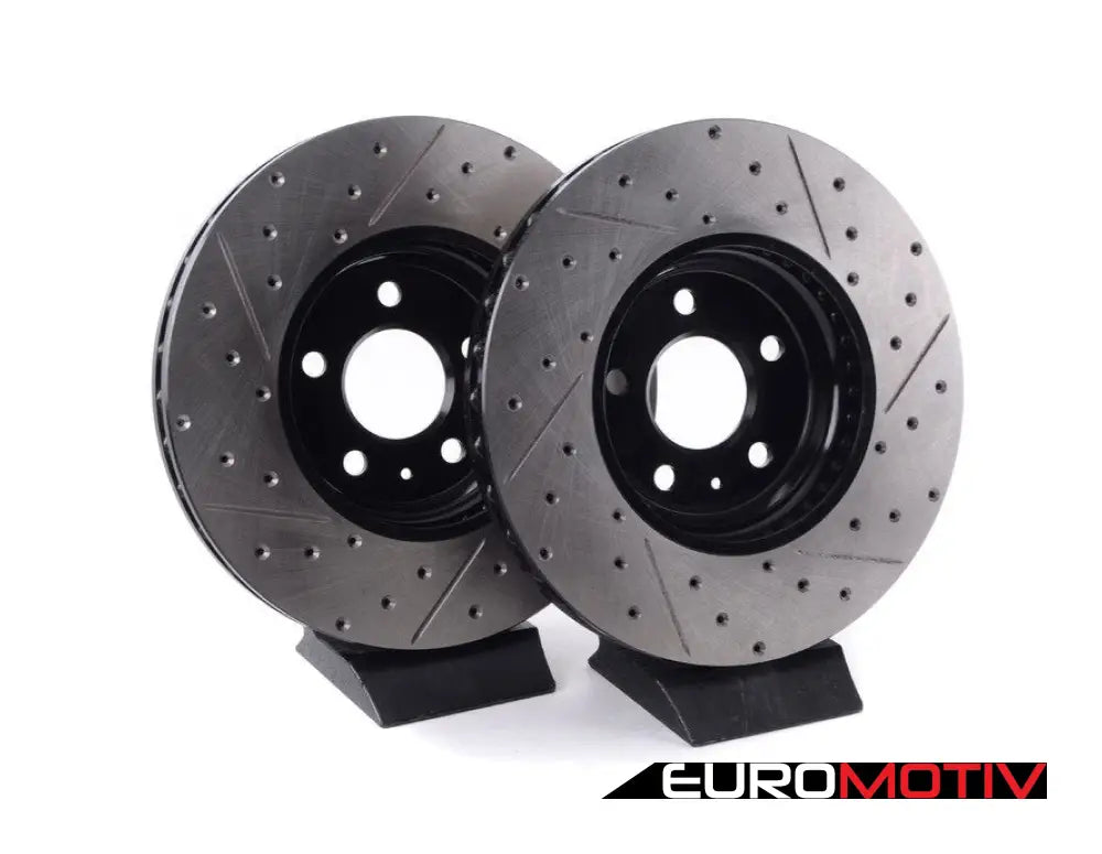 Front Drilled & Slotted Brake Rotors *Cryo Treated* - Pair (320X30)