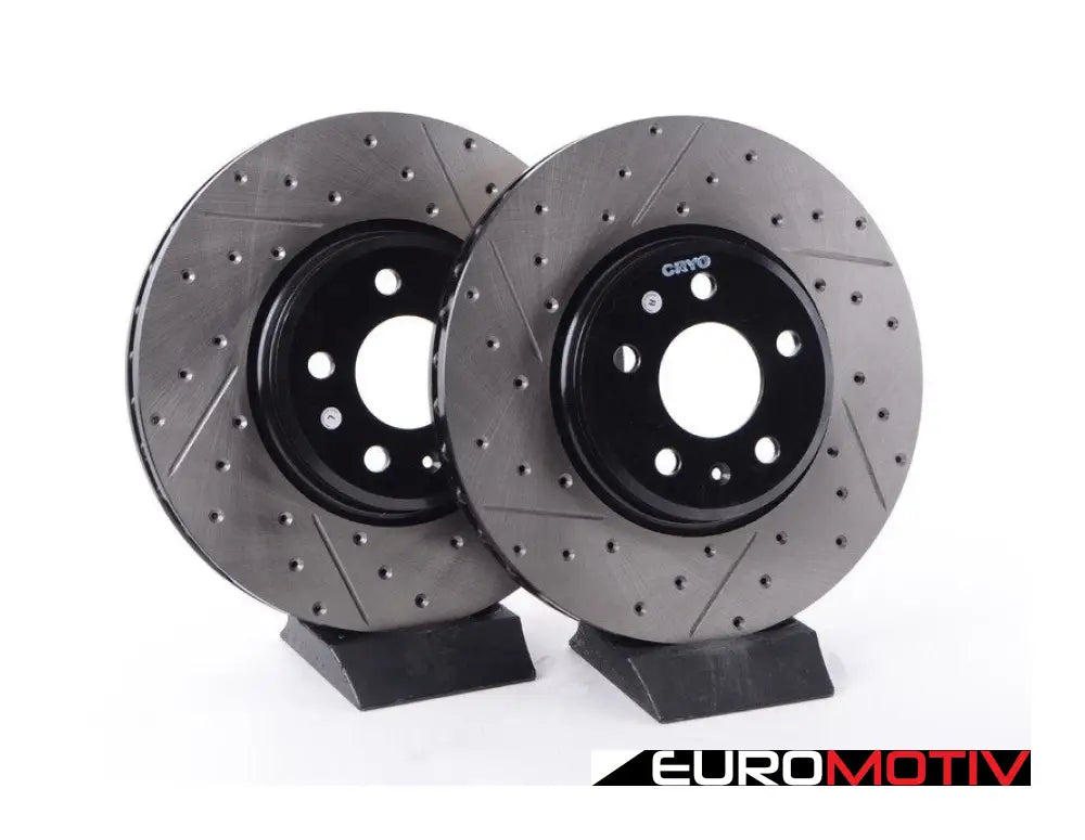 Front Drilled & Slotted Brake Rotors *Cryo Treated* - Pair (320X30)