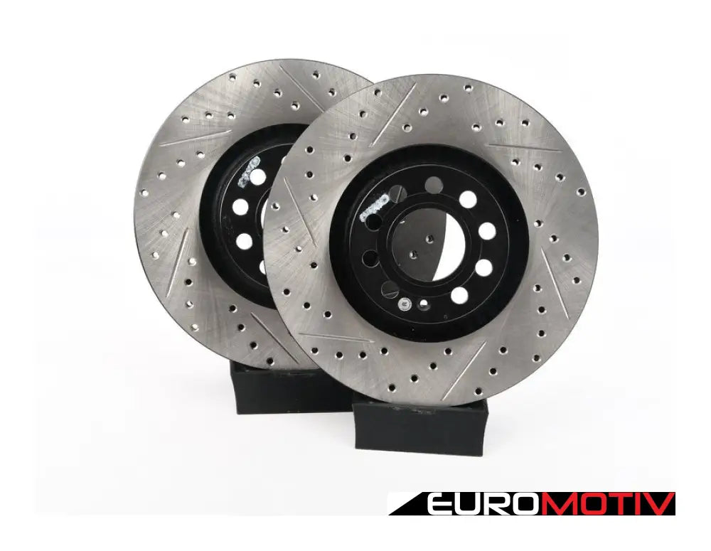 Front Drilled & Slotted Brake Rotors *Cryo Treated* - Pair (321X30)