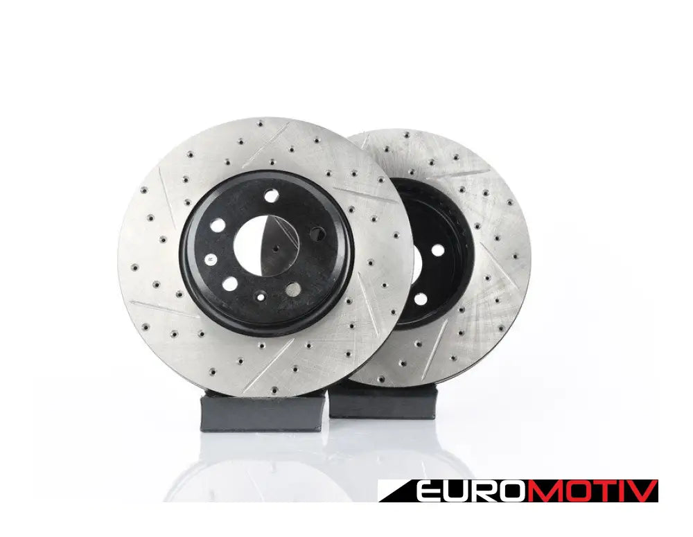 Front Drilled & Slotted Brake Rotors - Pair (320X30)