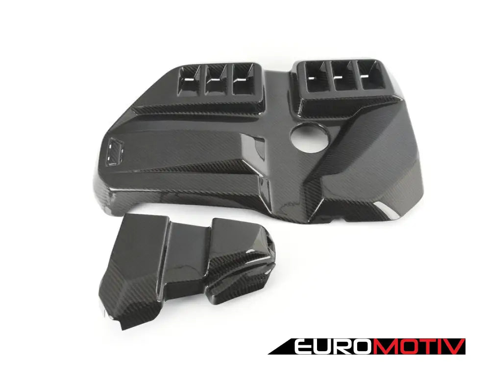 G80 G82 G87 Gloss Carbon Fiber Engine And Ecu Cover - S58